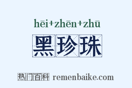 黑珍珠是什么意思的图片